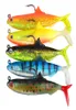 10pcs de pesca de cor mista Bionic Soft Isachs 105cm 21g Lures de pesca de chumbo macio WOBBLERS BAITS ARTIFICIAL DE SILICONE