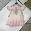 Classics Girls Party Dress Design Hanfu Design Baby Gonna taglia 110-160 cm Designer Bambini vestiti di seta in seta tessuto di cotone in cotone abito da principessa 24pril