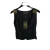 Fans Summer Metal Shoulder Buckle Decoration Wrinkle Slim Fit Cool Tank Top T-shirt Womens Solid Color