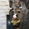 Décorations de jardin visage arbre face suspendue Courtard Monster Animal Animal Facial Caractéristiques Bird Feeder Resin Crafts Pendant