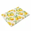 Table Mats Kawaii Fruit Strawberry Food Placemat Bread Vegetable Kitchen Decor Cotton Linen Dining Pad Bowl Coffee Cup Mat