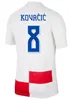 S-4xl 2024 Chorwacja koszulki piłkarskie 24 25 Modric Majer Chorwata 2025 Gvardiol Kovacic Suker Men Kit Kit Kit Fan Fan Wersja Retro 1998 Croacia Football Shirt