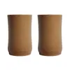 Tasses Saucers 2pcs Bamboo Water Mug tasse de tube à tube épais écologique pour restaurant pour le restaurant