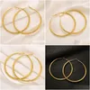 Hoop Huggie Ohrringe Paar großer goldplattierter großer Kreis Kreole Chic Hoops Geschenk UK Drop Lieferung Schmuck DHFIN