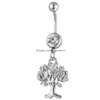 Navel Bell -knop klinkt YYJFF D0016 Kruisbuikring Mix kleuren Drop levering sieraden Body Dhiut