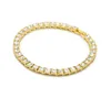 Noter Luxury Cubic Zirconia Tennis Bracciale Charms Gold Silver Color Hop Hop Braclet per Mens Women Rock Jewelry Pulsera2140252