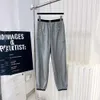 Kadın Taytlar Mm Ailesi 24SS Klasik İnce Naylon Sıradan Pantolon Kontrast Renk Elastik Kemer Moda Çok Yerli