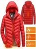 4XL Electric Heating Cotton Coat Men Women USB Charging Heated Jacket w Removable Hood for Camping Fishing Snowboarding Skiing301Z3611248