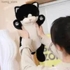 Plüschpuppen Kawaii weiche lange Katze Plüsch gefülltes Spielzeug Tierpuppe Kissen Schlafzimmer Sofa Dekorative Kissen Süße Baby Kinder Freundin Geburtstagsgeschenk Y240415