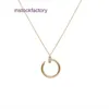 デザイナーCartres CNC Precision High Edition Pure Silver Full Diamond NeackLace Card Home Pendant 18K Gold Straight 3DGWでメッキ