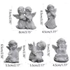 Figurines décoratives 2024 Resin Angel Statue Fairy Sweet Girl Figurine Décoration Cute CHÉRUBS SCULPTURE HOME BURANCE DE BUR