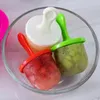 Glass glass poppar mögel bärbar matkvalitet popsicle mögel boll maker baby diy mat tillägg verktyg frukt skakar tillbehör