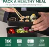 Bento Boxen Umami Bento Lunchbox für Erwachsene mit Utensilien -Sauce -Gläser leckeres Mikrowelle Safe leicht zu reinigen - schwarzer Walnuss L49