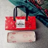 Present Wrap 50st Christmas Paper Tote Boxes Xmas Cake Decoration Navidad Party Package Bakning Supplies Box