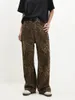 Pantaloni da donna stampa leopardo y2k jeans donne oversize larghe gamba in jeans pantaloni in alto in alto girovada