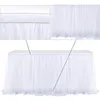 Table Skirt Wedding Gauze Decorate Birthday Party Tablecloth 4FT 6FT 9FT 14FT Solid Color Cover