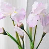 Decorative Flowers Artificial Iris Flower Branch Bouquet Real Touch Simulation For Wedding Home Table Decor Silk Fake Party Supplies