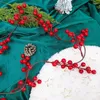 Fleurs décoratives 190cm de Noël artificiel de Noël de la vigne rouge Fausse baies Garland Noël anne