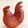 Decorative Figurines Q4883 - 2" Hand Carved Boxwood Netsuke Rooster Cock