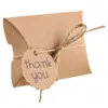 Wrap Prezent 150 sztuk papierowy zestaw poduszki kraft Zestaw cukierków Wedding Favor z podziękowani