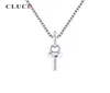 Cluci 10st Small Silver 925 Round Pearl Pendant Montering för kvinnor Sterling Silver Simple Charms Pendant Jewelry SP402SB C02273609772