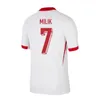 Polen Lewandowski 2024 Soccer Jersey Home Away Polonia Eu Krychowiak Grosicki Zielinski Milik Zalewski Szymanski Sublition Shird