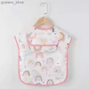 Bibs Burp Tissu de bébé bébé enfant en bas âge à manches longues écharpe imperméable art art smock alimentant le tablier de poche garçons garçons burp bandana bobs y240415y240417s83o