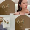Dangle Chandelier Earrings 10 Pair/Lot Wholesale Metal Enamel Heart Leaf Flower For Women Drop Delivery Jewelry Dh6Jr