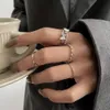 Koreańska wersja Instagram Super Immortal Butterfly Pierścień, wszechstronny i niszowy projekt dla kobiet, pikantna dziewczyna regulowany pierścień palca wskazującego