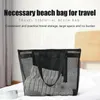 Bolsas de almacenamiento Gran capacidad Mesh Tote Bolso de hombro Picnic Picnic Beach Tool Tool Pouch