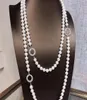 fashion long pearl beaded necklace sweater chain beaded necklaces with stone wedding gift270x6701972