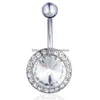 Navel Bell Button Rings Yyjff D0444 New Flower Belly Body Piercing Stud Drop Delivery Jewelry Dhwai