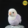 Animais de pelúcia de pelúcia PARROT PARROT High Fidelity Poony Parrot Plushie Budgerigar Budgie Plush Toys Animais realistas Simulação