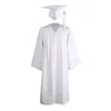Kläderuppsättningar 1 Set Academic Costume Soft Graduation Gown V Neck Pretty 2024 High School Bachelor Dress Supplies
