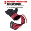 Body Building Gym Training Fitness WeightLifting Red Gloves Wrist Wraps Workout Half Finger For Men Women WeightLifting 240412