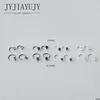 Boucles d'oreilles Jyjayujy Sterling Silver S925 Hook 7 / 11mm Round Zirconia Casual Elegant Hypoallernic Fine Jewelry Gift E688