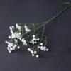 Fleurs décoratives simulation gypsophile branche mariage plastique floral faux artificiel multi-tête blanche fleurie décoration