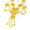 Wdzuiai 24k Color Gold Color Tassles Brinco de colar de colar Fress Africano Francês Francês Mulheres Noivas Charm Jóia da Mãe Presentes de Mãe 240401