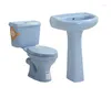 Decorative Figurines Two Piece Toilet With Basin Washdown Sanitary Ware Bathroom Set