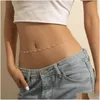 Buikketens buikketens boho mtilayer keten dames eenvoudige y kristal kralen body bikini strand taille zomer sieraden cadeau drop levering dhhw1