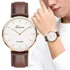 New Men039s assistir a moda Casual Ultra Thin Watches Simple Men Business Leather Leatra Wristwatch Relógio Luxo Relogio Masculin2051806