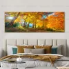 Landscape Green Yellow Forest Tree Canvas Painting Sunlight Posters and Prints Wall Pictures Living Room Home Decor No Frame