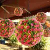 Fleurs décoratives artificielles extérieures d'herbe à balle de lustre de lustre balles topiaires fausses florales