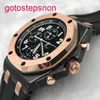 MALAP AP WRIQUE RAYS ROYAL OAK Série offshore Machinerie automatique 42 mm Time et Date Affichage Mentille Rose Gold Precision Steel Amélioration de la plaque noire 26170ST