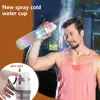 Waterflessen 2-in-1 fles duurzame geïsoleerde mistspray met capaciteit voor reisgymsport BPA-vrije mannen