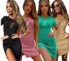 Dames gebreide lange jurk sexy metal lettle t shirt dames zomerjurken casual dame slanke mouwloze top sexy katoenen kleding breien jurk femme rokken blouse femme