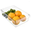 Kök förvaringslåda typ ägglåda för kylskåp rullar färskt rackfack transparent plast