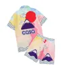 Casablanc shirt ontwerper shirts masao san print heren casual shirt dames losse zijden casablacnca shirt korte mouwen luxe t-shirt hoogwaardige tees heren polos