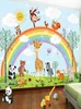 Dropship 3d Handbemalte Cartoon Regenbogen Tierkindergarten Babyzimmer Schlafzimmer Garderobe Tapete Wand Wandaufkleber Home2549052