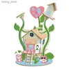 3D Puzzles Wood Cartoon 3D Wooden Jigsaw Puzzle Princess Paradise Castle DIY Toys For Children Girls Tree House Model Birthday Gift Y240415